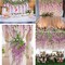 12 Pack 1 Piece 3.6 Feet Artificial Flowers Silk Wisteria Vine Ratta Hanging Flower